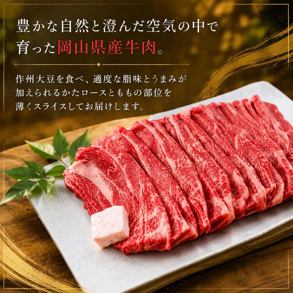 牛肉 （ 肩ロース 、 もも ）薄切り 合計約600g（化粧箱入り）  お肉 牛肉