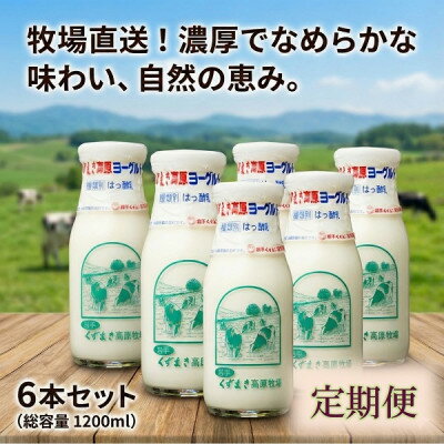 【ふるさと納税】【毎月定期便】くずまき高原牧場 のむヨーグルト 200ml×6本セット全11回【配送不可地域：離島】【4079275】