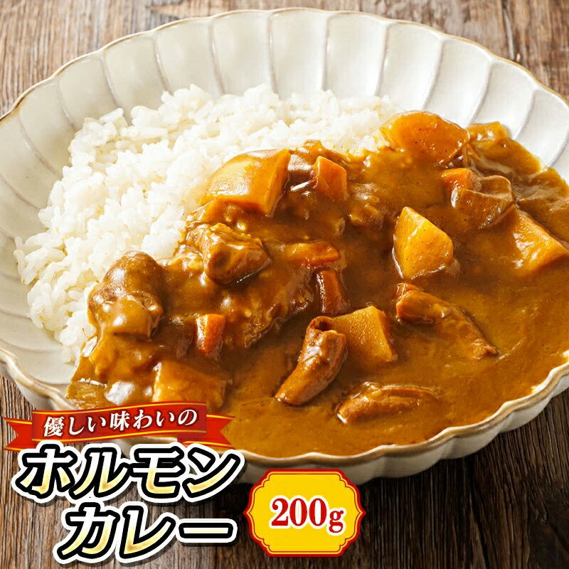 【ふるさと納税】優しい味わいのホルモンカレー 200g | ホルモン 野菜 昆布 だし ダシ レトルト カレー レトルトカレー 食品 常温 送料無料 森谷食品 釧路町 釧路超 特産品 br03