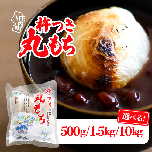 杵つき 丸もち 500g 1.5kg 10kg 選べる配送月 でわのもち100％ 特別栽培米 使用 個包装 山形県庄内町産 無添加 伸びが良い コシが強い 煮崩れしにくい 焼き餅 お雑煮 おしるこ 丸餅 もち お餅 餅 JAあまるめ ふるさと納税 山形 庄内