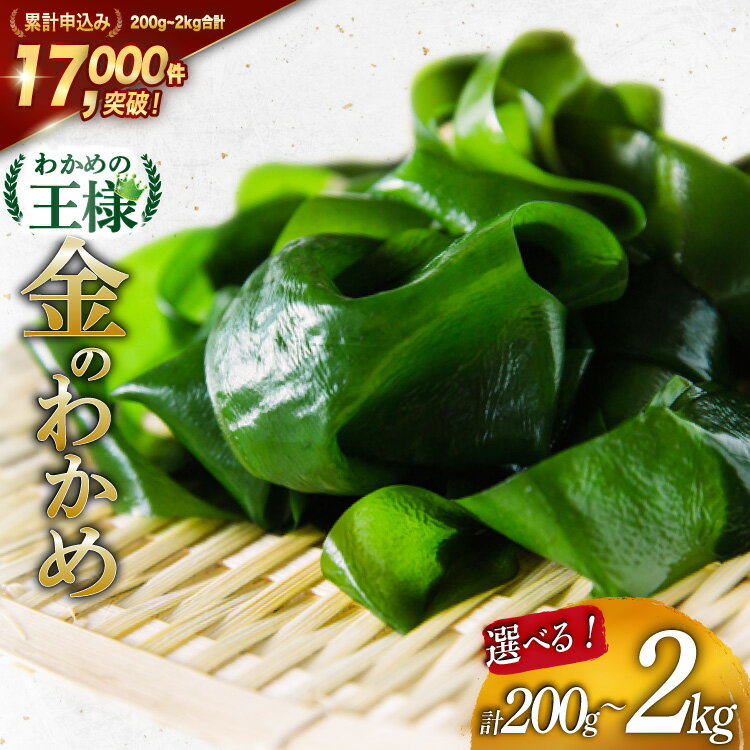 【ふるさと納税】わかめの王様 三陸産 金のわかめ 【選べる内容量】[ムラカミ 宮城県 気仙沼市 20564974] 海藻 わかめ ワカメ 若芽 小分け 三陸わかめ 三陸 国産 200g 3袋 10袋