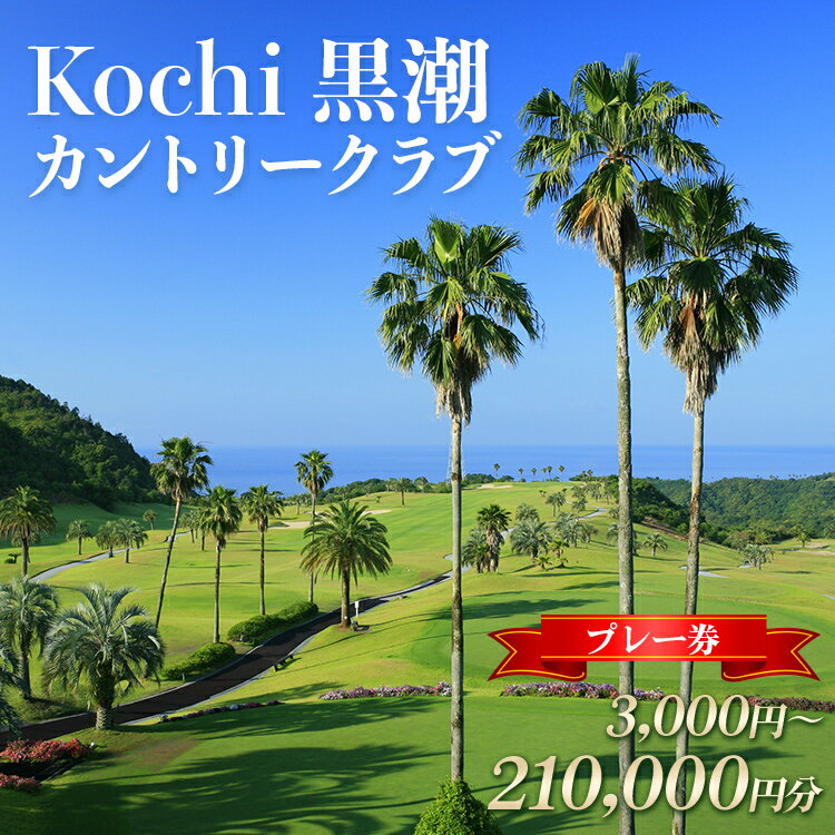 【ふるさと納税】【選べる】Kochi 黒潮カントリークラブ プレー券 3,000～210,000円分 - ゴルフ場 チケット プレー券 利用券 ラウンド コース 趣味 体験 スポーツ アウトドア 黒潮観光開発株式会社 高知県 香南市【常温】Rki-0012