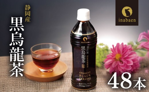 【国産 黒烏龍茶】静岡県産 計48本 500ml × 24本 2ケース ペットボトル 黒ウーロン茶 国産 防災 備蓄 いなば園 ウーロン茶 烏龍茶 うーろんちゃ お茶 茶 ティー おちゃ ペットボトル飲料 箱 ケース 備蓄 ポリフェノール 食事のお供 常温 常温保存 国産烏龍茶 安心 安全 おすすめ 人気 牧之原茶 静岡茶 牧之原烏龍茶 静岡烏龍茶 牧之原市 静岡県