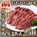 【ふるさと納税】おおいた和牛 特選 赤身 焼肉 (250g) 国産 牛肉 肉 霜降り 低温熟成 ミスジ サンカク A4 和牛 ブランド牛 BBQ 冷凍 大分県 佐伯市【DH239】【(株)ネクサ】