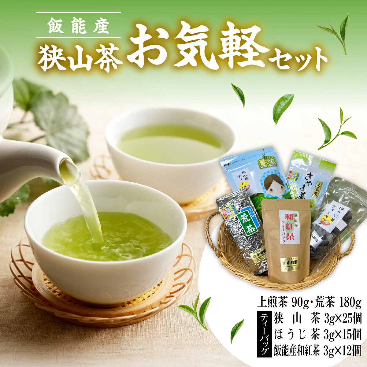 【ふるさと納税】飯能産狭山茶お気軽セット　お届け：発注後、2週間程度 HNNF003