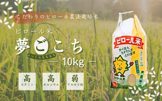 【令和７年産】こだわりのピロール農法栽培米　ピロール米　夢ごこち１０kg （精米or玄米）〈数量限定〉
