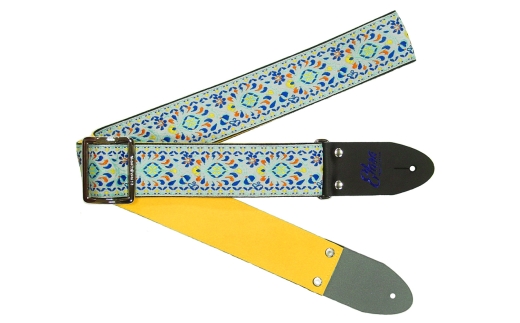 【ギターストラップ】 Elara Straps Peacock Queue Sea Grey 郡上市 レザー 真鍮バックル ウルトラスエード プロ仕様 エレキ アコギ ベース Ksound 小林楽器店