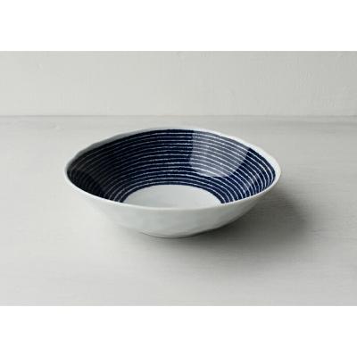 ふるさと納税 長崎県 【波佐見焼】φ20×6cm多用鉢5個組藍染駒筋【西海陶器】5　32561 |  | 02