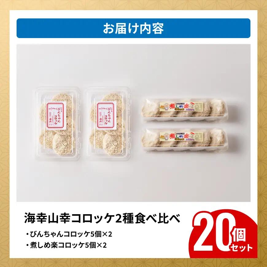 宮崎県産の食材を使った！海幸山幸コロッケ2種食べ比べ 計20個 【コロッケ  肉 魚 野菜 】