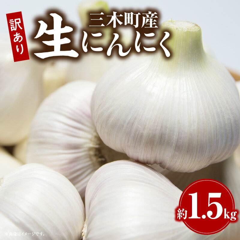 【ふるさと納税】三木町産訳あり生にんにく　約1.5kg