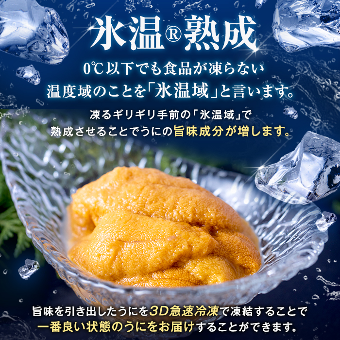 〈期間限定/数量限定〉訳あり 氷温(R)熟成 冷凍 生うに 200g