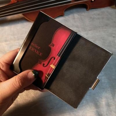 ふるさと納税 ふじみ野市 イタリア・クレモナで修行したバイオリン職人が作る二枚板継ぎ名刺ケース【ブラック】 |  | 02