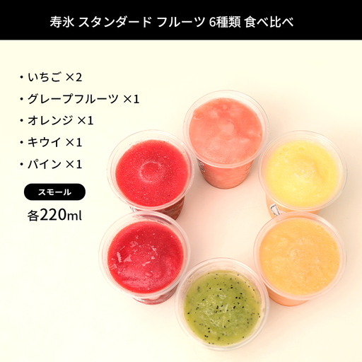 寿氷 スタンダード フルーツ 6種類 食べ比べ スモール 真岡市 栃木県