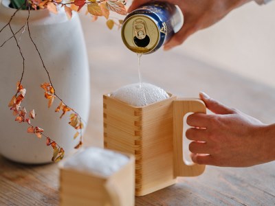 塗りのジョッキ枡（木製ジョッキ）