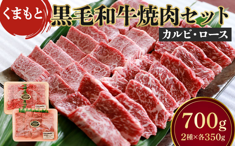 くまもと黒毛和牛 焼肉 セット 計700g（350g×2種）カルビ ロース 国産 和牛 牛肉