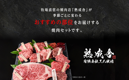≪黒毛和牛≫生体熟成和牛　焼肉セット 極 (きわみ)【エム牧場】