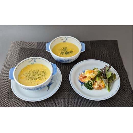 有田焼 華山窯 胡蝶蘭スープ碗・受け皿 （青・ピンク） 花言葉 贈り物 幸せ カップ＆ソーサー 東洋セラミックス A15-266_イメージ2