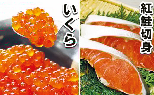 A-10045 醤油いくら200g・紅鮭切身8切セット
