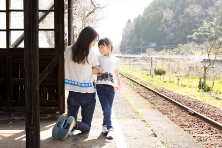 Y298 若桜鉄道×OJICOコラボ　つながるトレインTシャツ（半袖90-100cm・100-110cm）「SLデザイン」