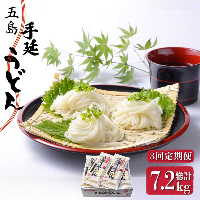 【ふるさと納税】【全3回定期便】五島手延うどん 240g（80g×3束）×10袋 スープ付 / 五島うどん 新上五島町【マルマス】 [RAX023]
