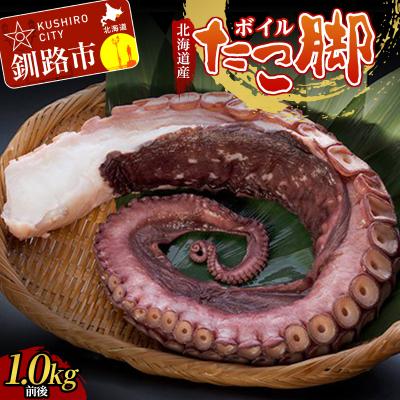 ふるさと納税 釧路市 北海道産・ボイルたこ脚 (真だこ)　1kg前後 たこ 刺身 たこ焼き カルパッチョ F4F-2245