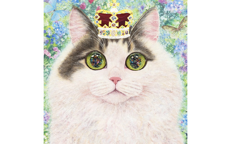 猫作家福嶋吾然有が描く、猫のセミオーダー絵画　F8号サイズ