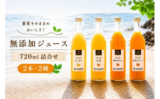 有田 みかん 100% ジュース / 温州みかん 有田みかん ストレート 果汁 無添加 柑橘 和歌山 8000円 720ml ※北海道・沖縄・離島への配送不可 //drink 【ikd100-set720-2x2A】