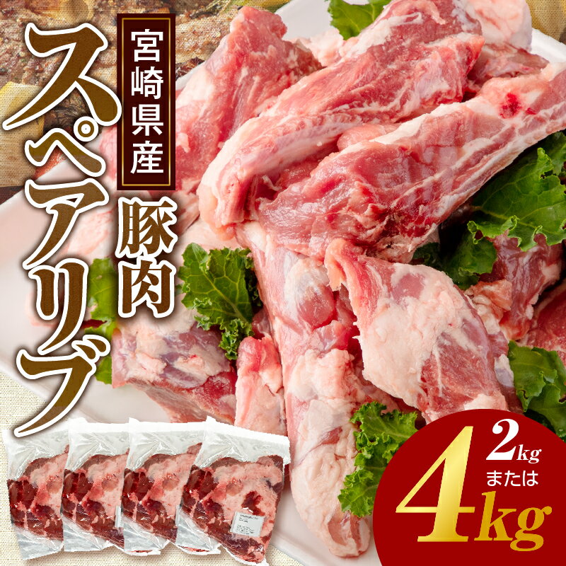 【ふるさと納税】【選べる内容量】宮崎県産 豚肉スペアリブ 豚肉 肉 お肉 精肉 骨付き肉 豚 スペアリブ 普段使い 使い勝手 料理 アレンジ 煮込み料理 BBQ アウトドア キャンプ バーベキュー グランピング 真空パック 小分け パック グルメ お取り寄せ おすすめ 冷凍 宮崎市