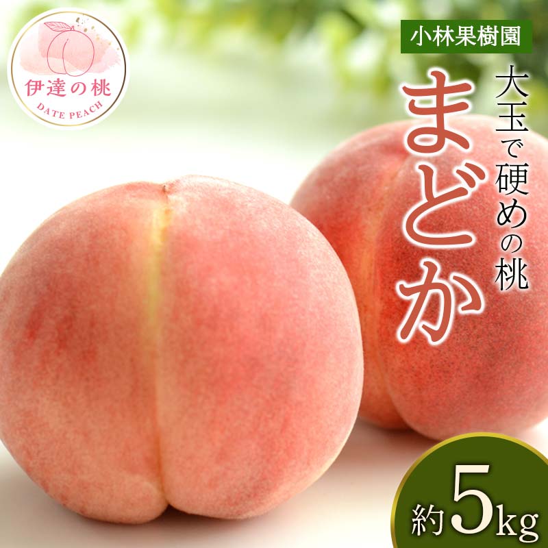 【ふるさと納税】＼選べる配送方法／【2026年出荷分先行予約】福島県産 まどか 約5kg (14～20玉) 常温・冷蔵で配送が選べる 小林果樹園 大玉 固め 伊達の桃 フルーツ 果物 もも モモ momo F20C-592var