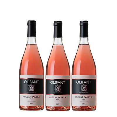 ふるさと納税 西桂町 笹一酒造OLIFANT　マスカット・ベーリーAロゼ750ml×3本　山梨県西桂町