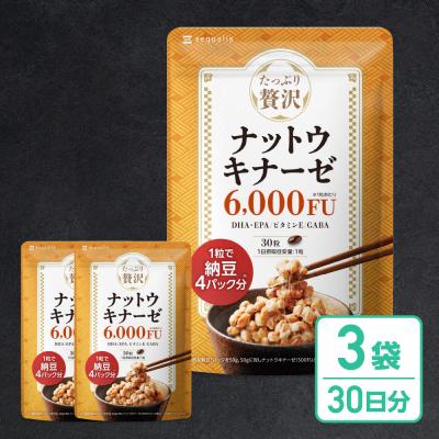 ふるさと納税 名古屋市 ナットウキナーゼ サプリメント たっぷり贅沢ナットウキナーゼ 3袋