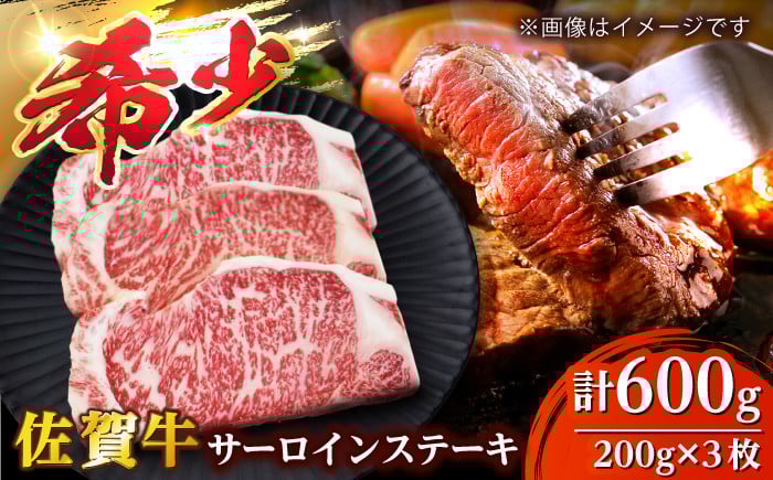 
            佐賀牛サーロインステーキ600g（200g×3枚）【株式会社佐賀セントラル】
          
