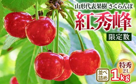 山形代表果樹 紅秀峰(benishuho) 特秀 2L 並べ詰め 1kg 【限定数】 FY25-117