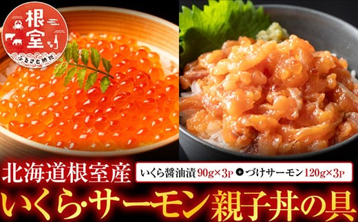 C-42012 【北海道根室産】＜鮭匠ふじい＞いくら・サーモン親子丼の具