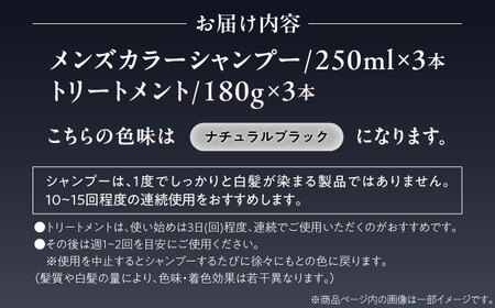 ダリヤ サロンドプロ メンズカラーシャンプー・カラートリートメント 各3個セット【ナチュラルブラック】 / 稲沢市 / 日興商事株式会社 [BMBK009-02]