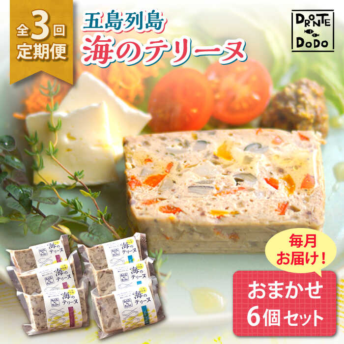 【ふるさと納税】【全3回定期便】【その時の旬をテリーヌで】五島列島 海のテリーヌ おまかせ6個セット【DRONTE=DODO】[RBY004]