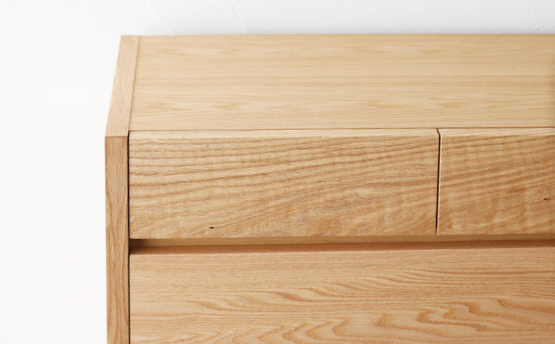 ハイチェスト 木製 オーク材 幅88×奥行43×高さ109 cm チェスト 5段 タンス 収納棚 棚 秋山木工 秋山木工株式会社 国産 静岡県 藤枝市