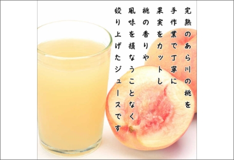 あら川の桃　60％果実入りドリンク500ｍｌ×3本