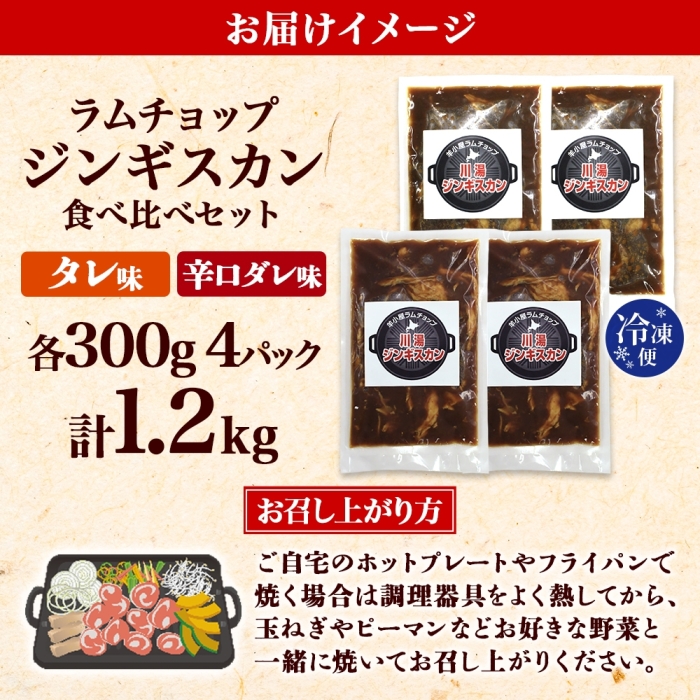 2556. ジンギスカン タレ 辛口タレ 300g 食べ比べ 2種 計4パック 焼肉 BBQ バーベキュー 送料無料 北海道 弟子屈町 _イメージ5