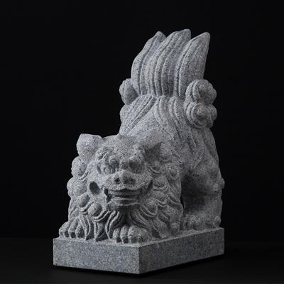 ふるさと納税 高松市 [庵治 石獅子] 勇み型狛犬 1体(作:坂本 英之)【庵治石産地の職人彫りおろしの一点物】