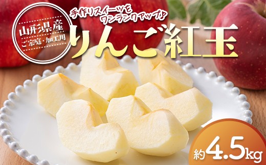 
                  ≪2026年先行予約≫ ご家庭・加工用 山形県産 りんご 紅玉 約4.5kg 2026年10月上旬から順次発送 中生種 早い 林檎 リンゴ こうぎょく 果物 くだもの フルーツ 秋果実 訳あり 加工用 家庭用 自宅用 農家 支援品 産地直送 期間限定 山形県 西川町 月山 FYN6-595
                