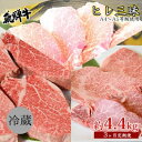 【ふるさと納税】飛騨牛　ヒレ三昧　計4.4kg A4～A5等級使用（3ヶ月定期便）　 お肉 牛肉 国産 ブランド和牛 希少部位 最高級部位 シャトーブリアン 霜降り ロース 真空パック 冷蔵 ヒレステーキ サイコロステーキ 焼肉用