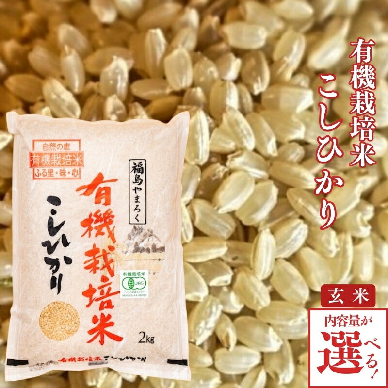 【ふるさと納税】やまろく商店【令和7年産】有機栽培コシヒカリ 玄米 2kg 6kg 10kg