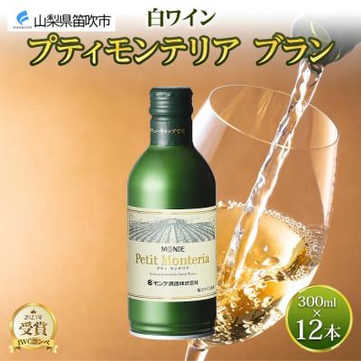 ふるさと納税 笛吹市 プティモンテリア ブラン 300ml×12本入 白ワイン モンデ酒造 山梨県 笛吹市
