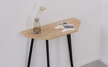 【＆FREL】FS ウォールサイドテーブル 天板 メラミンホワイトパイン 幅70cm　奥行30cm　高さ72cm