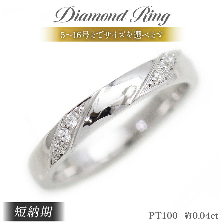 【ふるさと納税】 結婚指輪 PT100 (プラチナ10％) レディース リング ダイヤモンド 0.04ct ななめダブルライン マリッジリング 【285-pt100】 指輪 ジュエリー アクセ アクセサリー [オーダーメイドジュエリーメイ 山梨県 韮崎市 20745203]