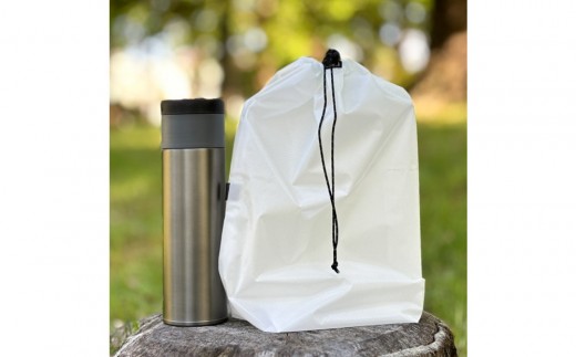 【L・5L・白】 大きめナイロン巾着袋　スタッフバッグ　スタッフサック　バッグインバッグ　着替え袋