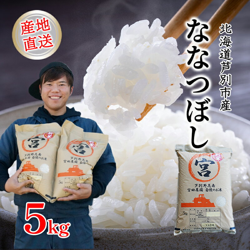 【ふるさと納税】米 令和7年産 ななつぼし 5kg 宮田農園 北海道米 白米 精米 お米 おこめ こめ ご飯 ごはん 単一原料米 ブランド米 産地直送 令和7年 北海道 芦別市