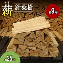 【ふるさと納税】【アウトドア～キャンプ・BBQに！～】薪（針葉樹）約9kg・25cm　【 アウトドア用品 キャンプ用品 南山城村産 針葉樹の薪 コンパクト 本格的 焚火 焚き火用 ソロキャン デイキャンプ 】