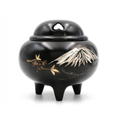 ふるさと納税 高岡市 【高岡銅器】香炉　富士桜